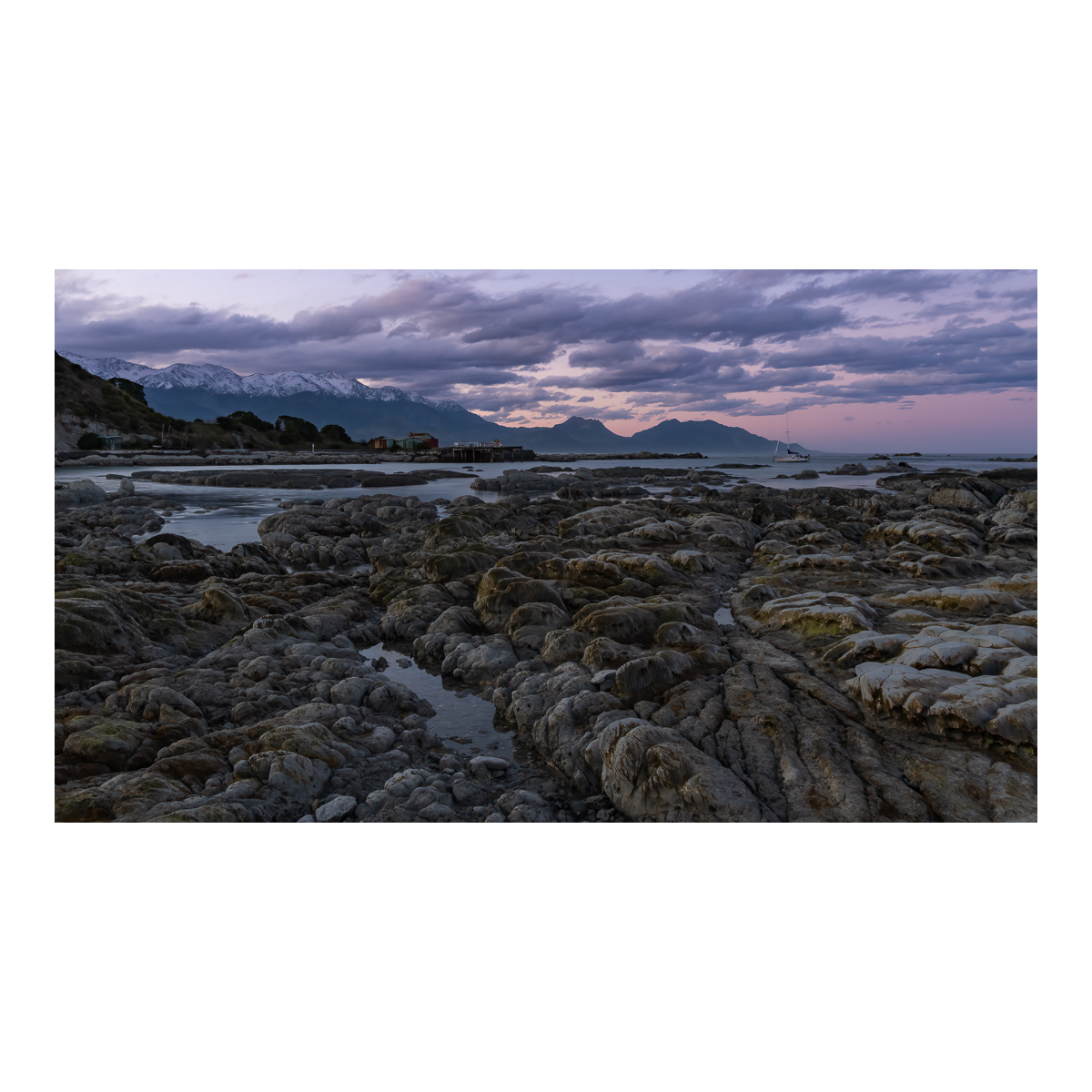 Jimmy Armers Beach Kaikoura at sunset