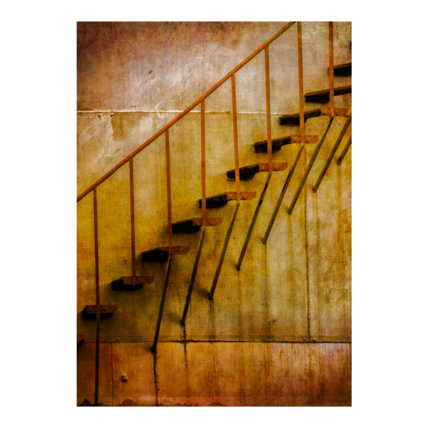 Stairs going up a silo